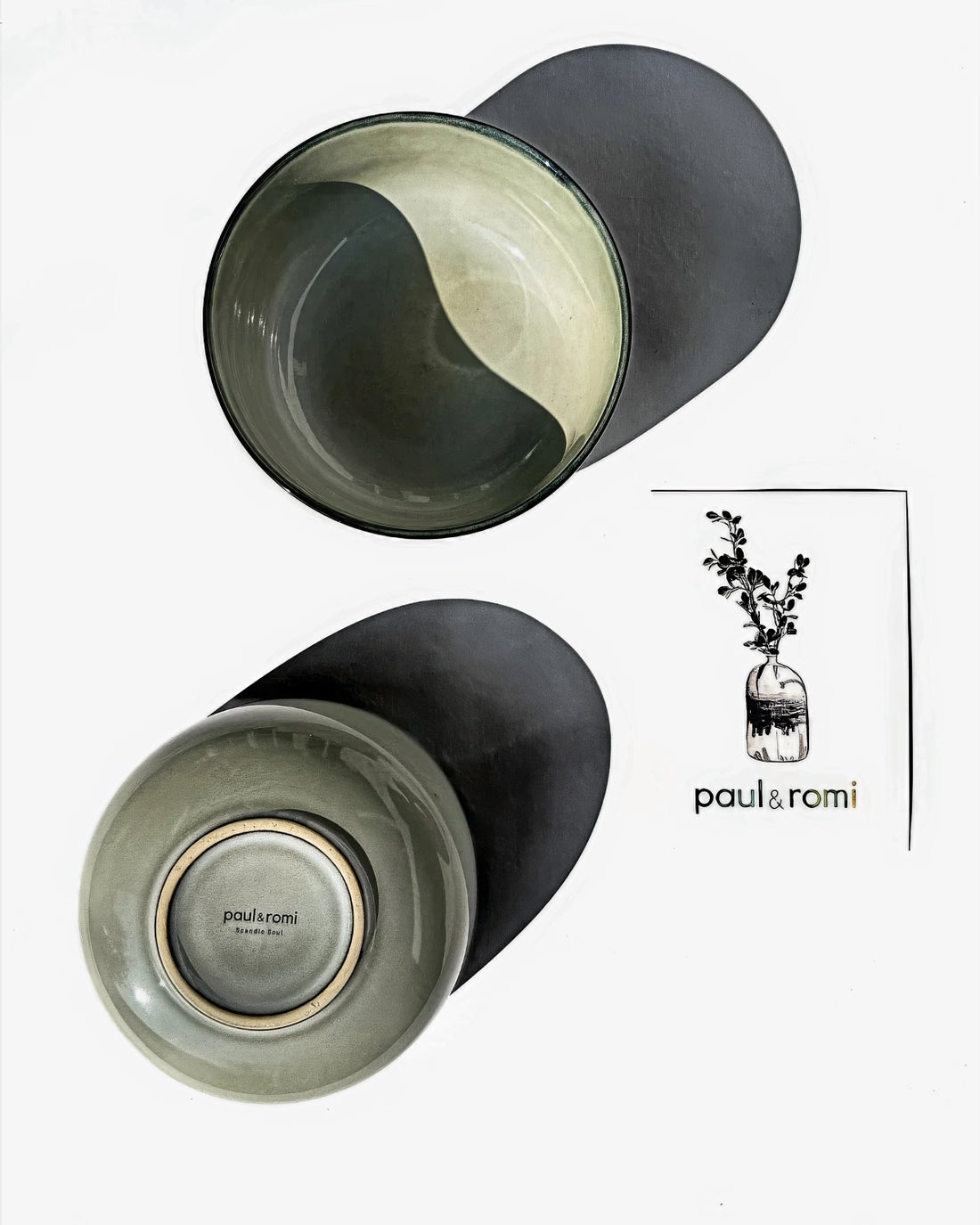 Nordic Forest Scandic Soul bowl from the six piece set in soft gray glaze.