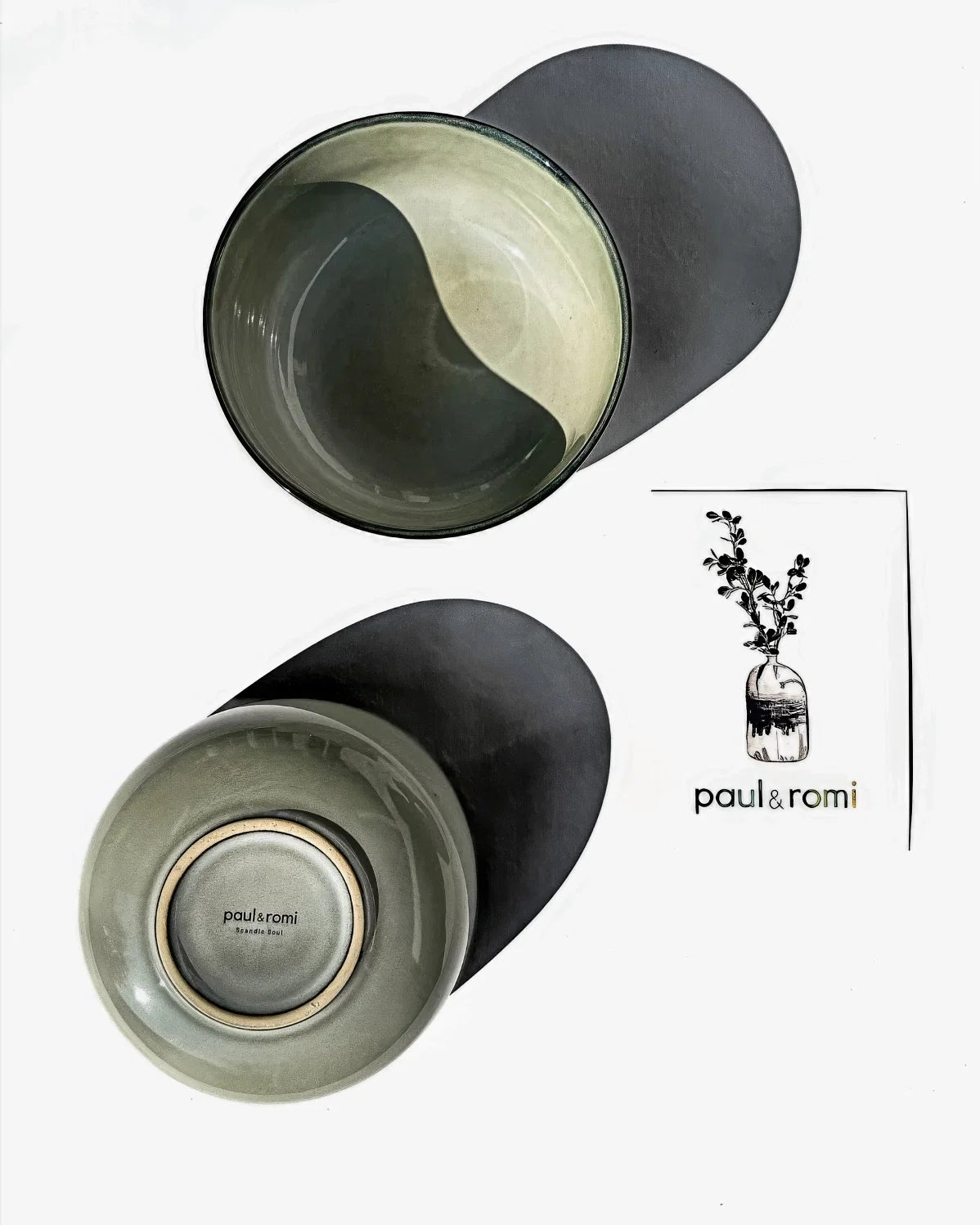 Nordic Forest Scandic Soul bowl from the six piece set in soft gray glaze.