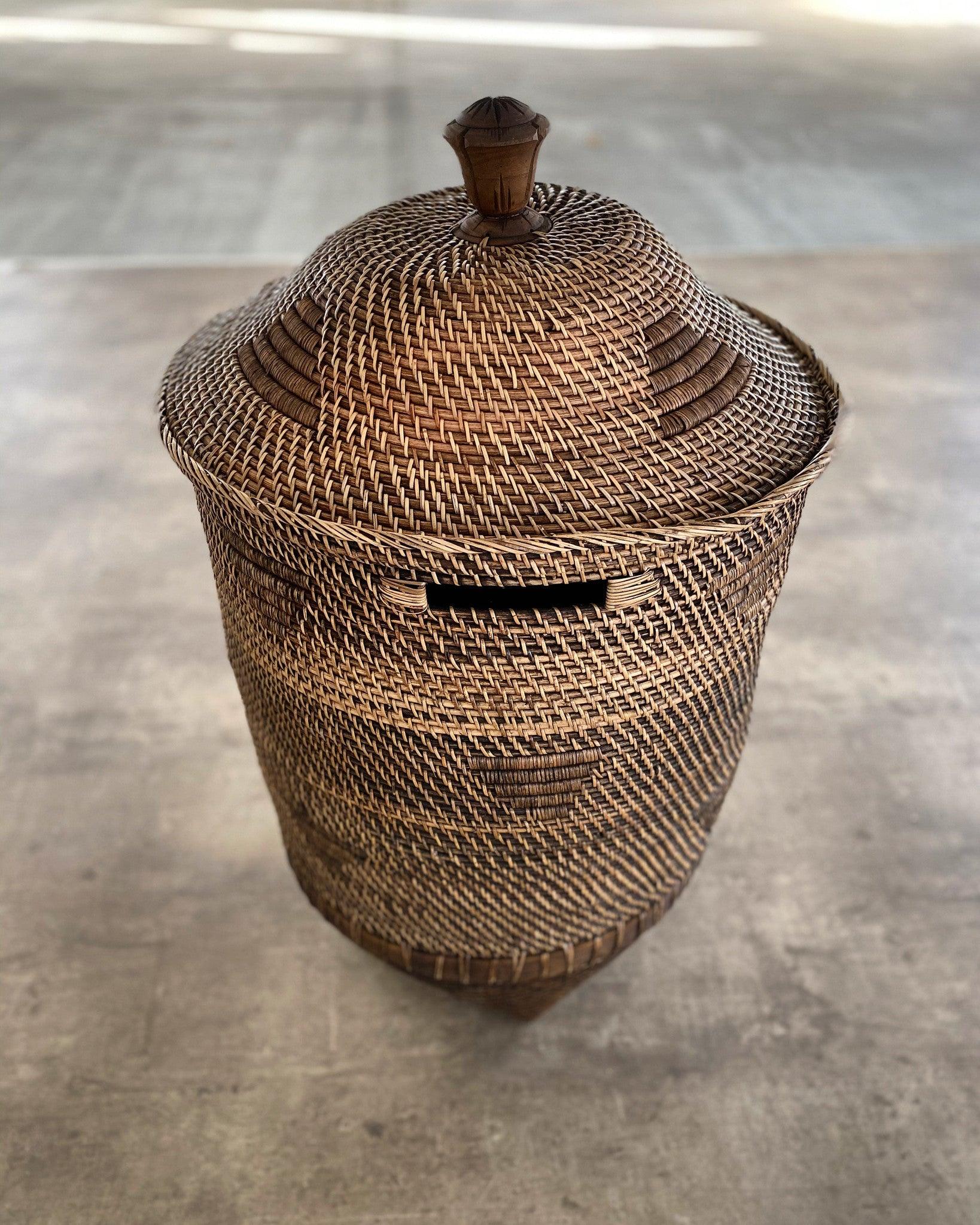 VidaXL Wäschekorb Mit 3 Fächern, Wäschesammler Mit Deckel Faltbare Klappbare Waeschebox Vidaxl