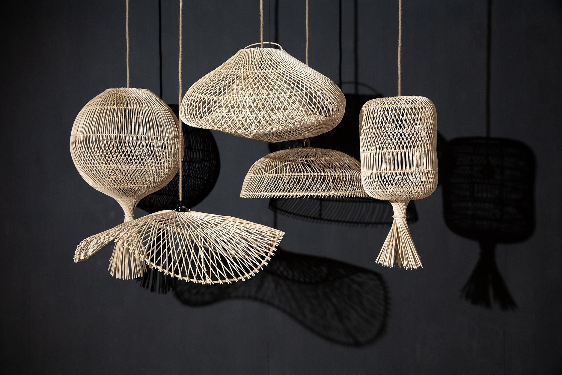 Rattan Lampenschirm Natural - The Dumpling Floor Lamp - Paul & Romi