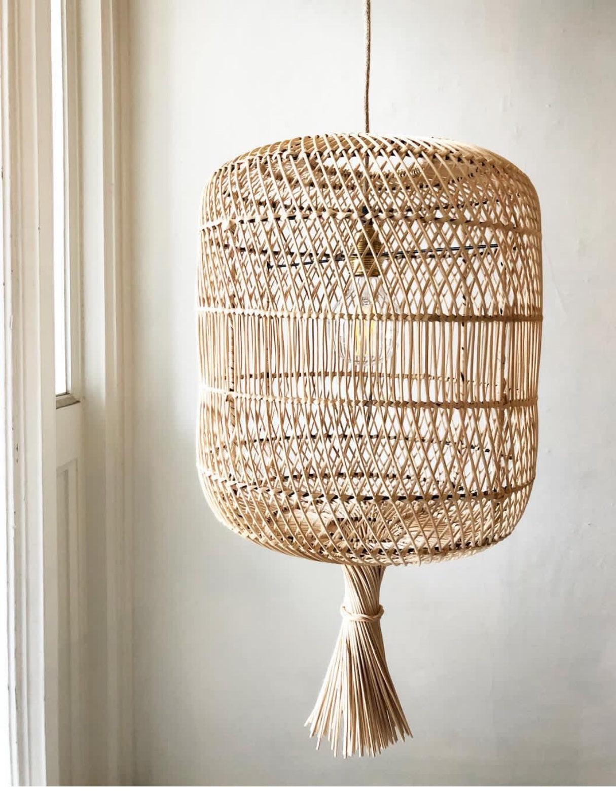 Rattan Lampenschirm Natural - The Dumpling Floor Lamp - Paul & Romi