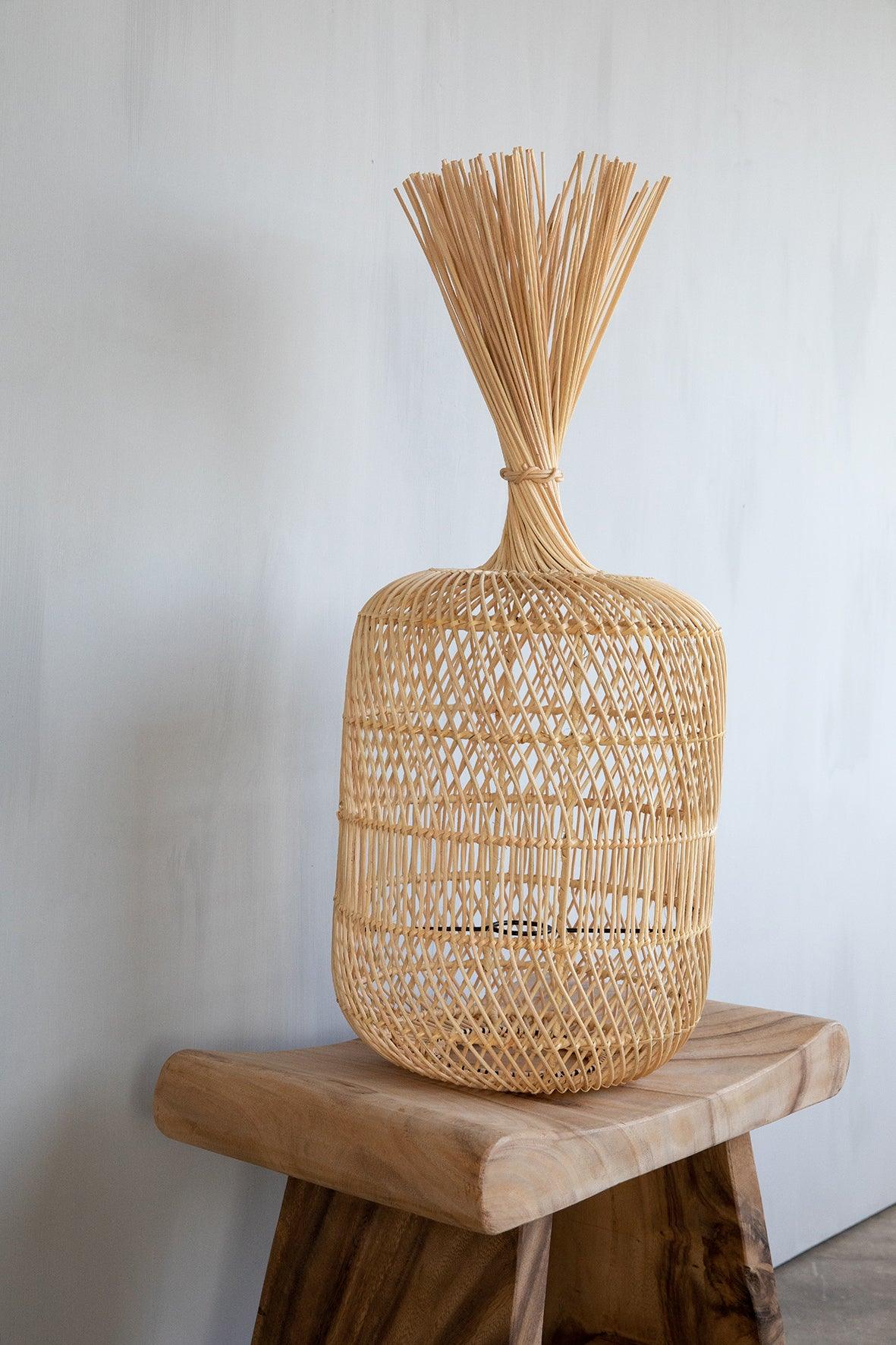 Rattan Lampenschirm Natural - The Dumpling Floor Lamp - Paul & Romi