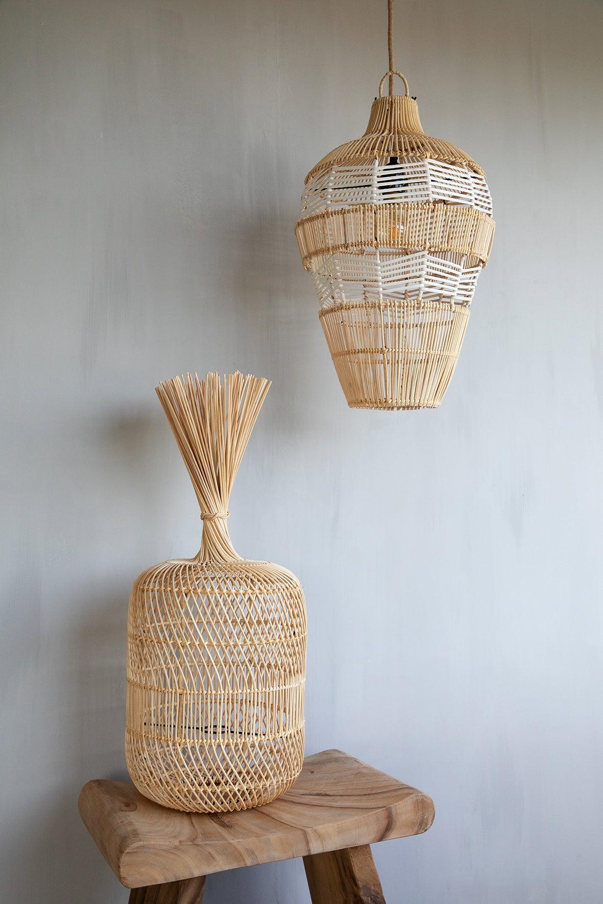 Rattan Lampenschirm Natural - The Dumpling Floor Lamp - Paul & Romi