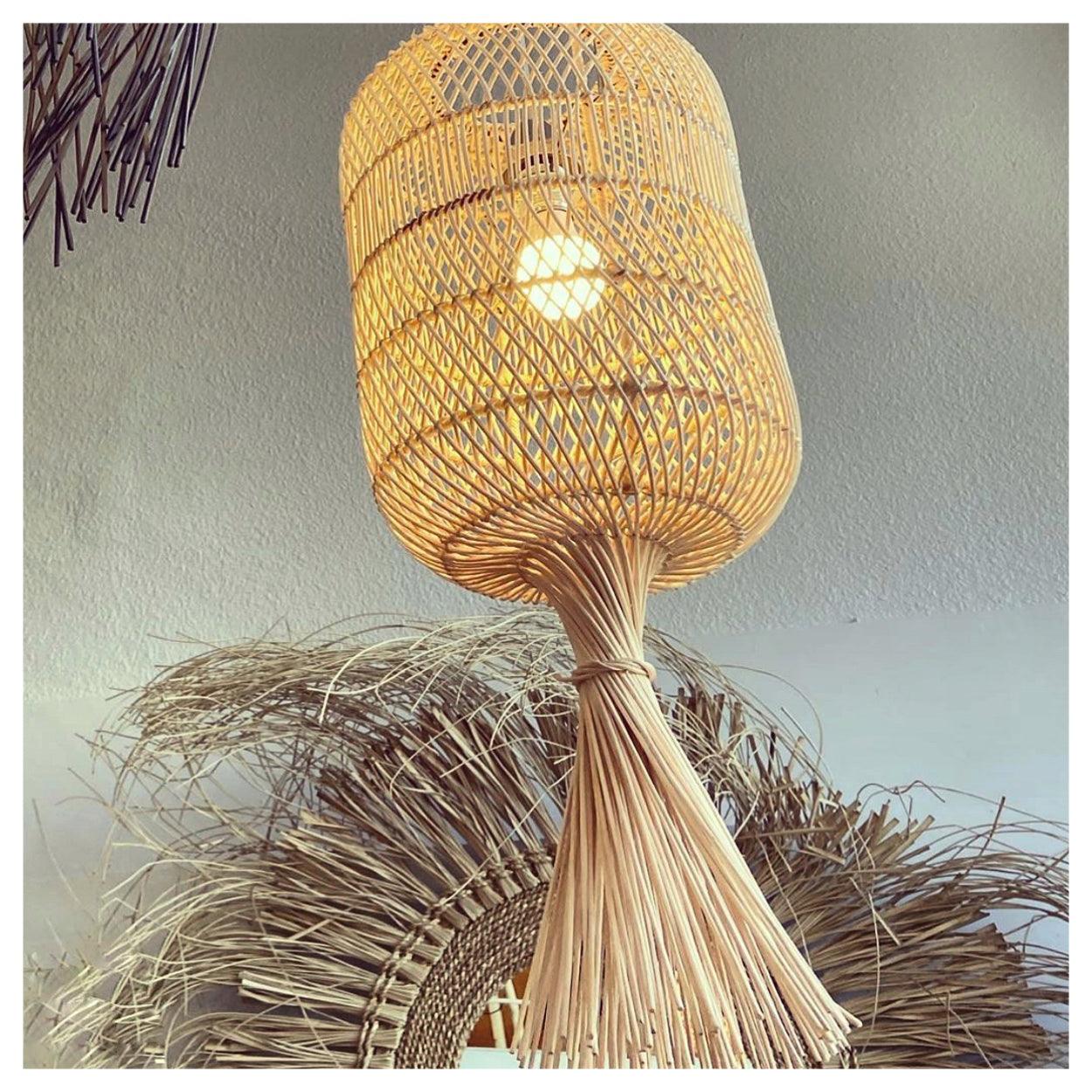 Rattan Lampenschirm Natural - The Dumpling Floor Lamp - Paul & Romi